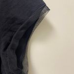 Sigrid Olsen  Black Short Sleeve T-Shirt women’s size large mesh trim Photo 2