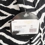 TRIMDIN Serengeti Collection Reversible Zebra Peplum Blazer Black White Zip XS Photo 8