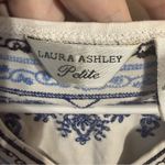 Laura Ashley  White Blouse with Blue‎ Embroidery Photo 1