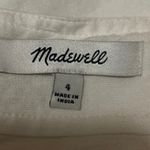 Madewell  Sunside Women's White Linen Button-Back Sleeveless Crop Tank Top Size 4 Photo 2