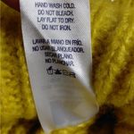 Womens Yellow Metallic Knit Winter Hat Scarf Glove Set Cozy Sparkly Holiday Gift Photo 5