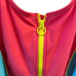 Cupshe Tabria Majors Cali Colorblock Zip Up Bikini Top Photo 4
