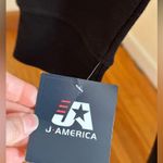 J. America  Black Hoodie Sweater NWT W multi Color Letters On The Word Love SZ M Photo 4