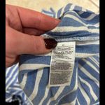 Old Navy Wrap Maxi Dress Womens 4X Blue Striped Puff Sleeve Side Tie Vacation Photo 3