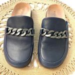 Vionic  Georgie Navy Leather Chain Slip-On Mules Size 8.5 Photo 3