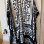 Woven Heart Navy and White Kimono / Beach Cover Photo 0