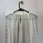 Free People  Embroidered Cream Brown Dreams Tunic Blouse Small Photo 4