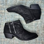 blowfish Malibu Wander Zip Heeled Booties in Black Rocky Oak Photo 5