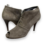 J.Crew Archer Italy Suede Peep Toe Ankle Bootie Heels Womens 10 Photo 0