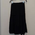 Black Maxi Peasant Tiered Skirt  Photo 5