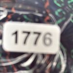 Wallflower Relaxed Black and Blue Blouse with 3/4 Bishop Sleeves Photo 3