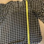 Loft Blouse Size XL Black White Ruffle Sleeve Top Button Back Closure/Pullover Photo 6