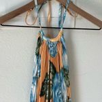 L’IDEE Boheme Gown Pleated Maxi Dress in Yellow Floral Size 6 Photo 4