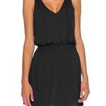 BECCA by Rebecca virtue Becca Breezy Basics Black Tie Strap Smocked Waist Beach Coverup Mini Dress Sz L Photo 0