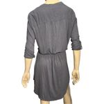 Velvet Graham & Spencer Womens Size M Gray Long Sleeve Cotton Jersey Shirt Dress Size M Photo 4