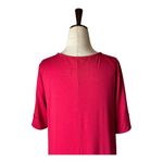 Lilla P Dress Women Medium Pink Knit Short Sleeve Scoop Neck Tee Tunic Preppy Photo 2