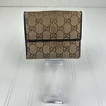 Gucci Vintage Beige Ebony Multiple Compartment Wallet Unisex Photo 2