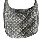 MZ Wallace Parker Metallic Silver Quilted Nylon Crossbody Bag Purse Photo 9