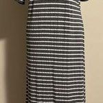 Exist EUC  Gray and White Striped Maxi Dress size large Photo 0