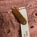 Free People Mauve Pink Ribbed Bell Sleeve Eyelet Lace V Neck Tunic Top Photo 5