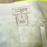 J.Crew Neon Bright Yellow Floral Embroidered Lined Short Mini Skirt size… Photo 98