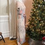 Adrianna Papell  Matelassé Column Gown Blush Multicolor Metallic Size 6 NWT Photo 5