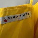 Trina Turk NWT Yellow Eyelet Midi Dress Bow Detail Spaghetti Straps Size 0 Photo 1