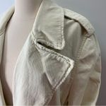 ZARA  Cotton Long Trench Coat Belted Cream White size L 8197 734 Photo 8