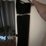 Aqua Dresses AQUA Black One Shoulder Cutout Waist Gown Photo 2