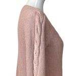 Westport Dressbarn V-neck Cable Knit Sweater Pink Shimmer Women’s Size M Photo 6