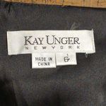Kay Unger New York Bronze Sleeveless Midi A Line Dress Textured Fabric Size 6 Photo 6