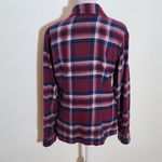 Burgundy and Navy Plaid Flannel Shirt Size 6 Patagonia Women's Flannel Photo 4