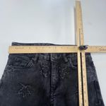 ZARA ‎ Jeans Womens 2 Black Distressed Denim Premium Collection Star Design Photo 5