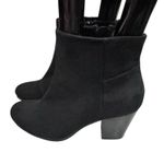 Old Navy  Black Suede Round Toe Ankle Booties Women’s Size 9 Photo 1