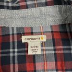 Carhartt  Women’s Plaid Cotton Button Down Casual Shirt Red Blue Women’s S Photo 3