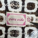 Pura Vida Brown Tan And Cream Tweed Pleated Button Front Mini Skirt Schoolgirl Academia 12 Photo 10