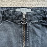 Free People Black Denim Zip Up Skirt Photo 1