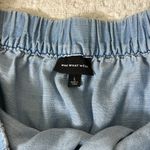 Who What Wear  Blue On or‎ Off Shoulder Ruffled Cuffed Sleeve Blouse Size Large Photo 3