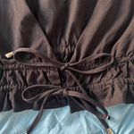 Princess Polly  Black Cropped Tie Front Flutter Sleeve Blouse Layer Cotton Sz 6 Photo 4