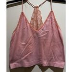 SO ~ V-Neck Spaghetti Strap Crop Top, Lace Back ~ Size Medium Photo 1