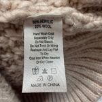 Marie Oliver  Chunky Cable Kint Sweater Womens Size L Blush Pink Mock Neck Wool Photo 4