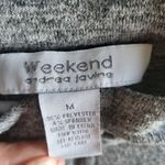 Weekend By Andrea Jovine Gray Zip Up Sweater Jacket Thumb Holes Pockets Hood Size M Photo 2