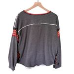 Natural Life Women’s Knit Trim Sweatshirt Grey Red Embroidery Size Small Medium Photo 5