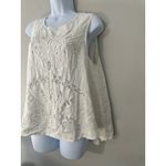 HD in Paris Anthropologie White Sleeveless Eyelet Tank Top Size M Photo 1