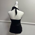 Hot Kiss NEW Vintage  Velvet Halter Neck Top Metallic Black S Deadstock NWT Photo 11