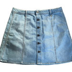 Mossimo Denim Button Up A Line Skirt Size 14 Light Wash Girlhoodcore Y2K Trendy Blue Photo 0