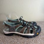 Keen Sandals Womens Newport H2 Brown Light Blue Hiking Water Sz 9.5 Outdoor EUC Photo 1
