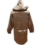 Reformation  Quilted Metallic Jacket Women’s XS Rose Gold Hooded Luxury Designer Photo 4