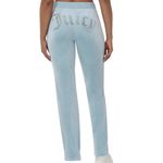 Juicy Couture Y2K OG Bling Logo Velour Track Pants Pastel Turquoise Size XL Photo 1