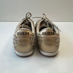 Guess ‎ Y2k Logo Sneakers Gold Metallic Accent Casual Shoes Womens Size 10 Photo 3